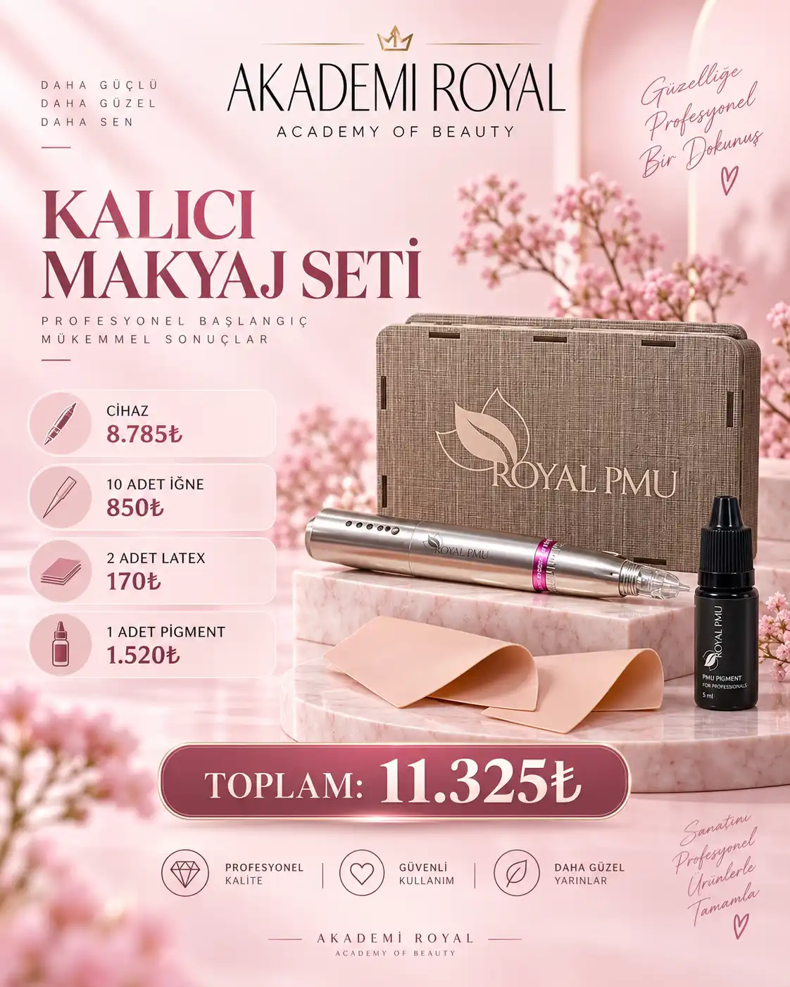 Royal PMU Kalıcı Makyaj Başlangıç Seti 1