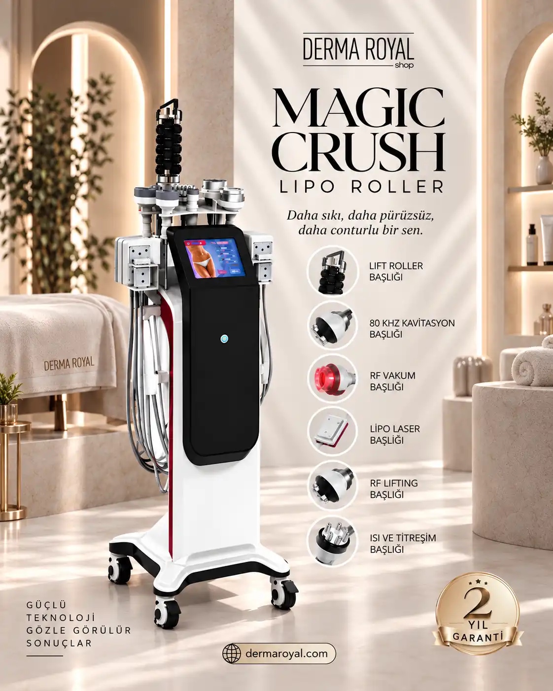 Magic Crush Lipo Roller Profesyonel Vücut Şekillendirme Cihazı