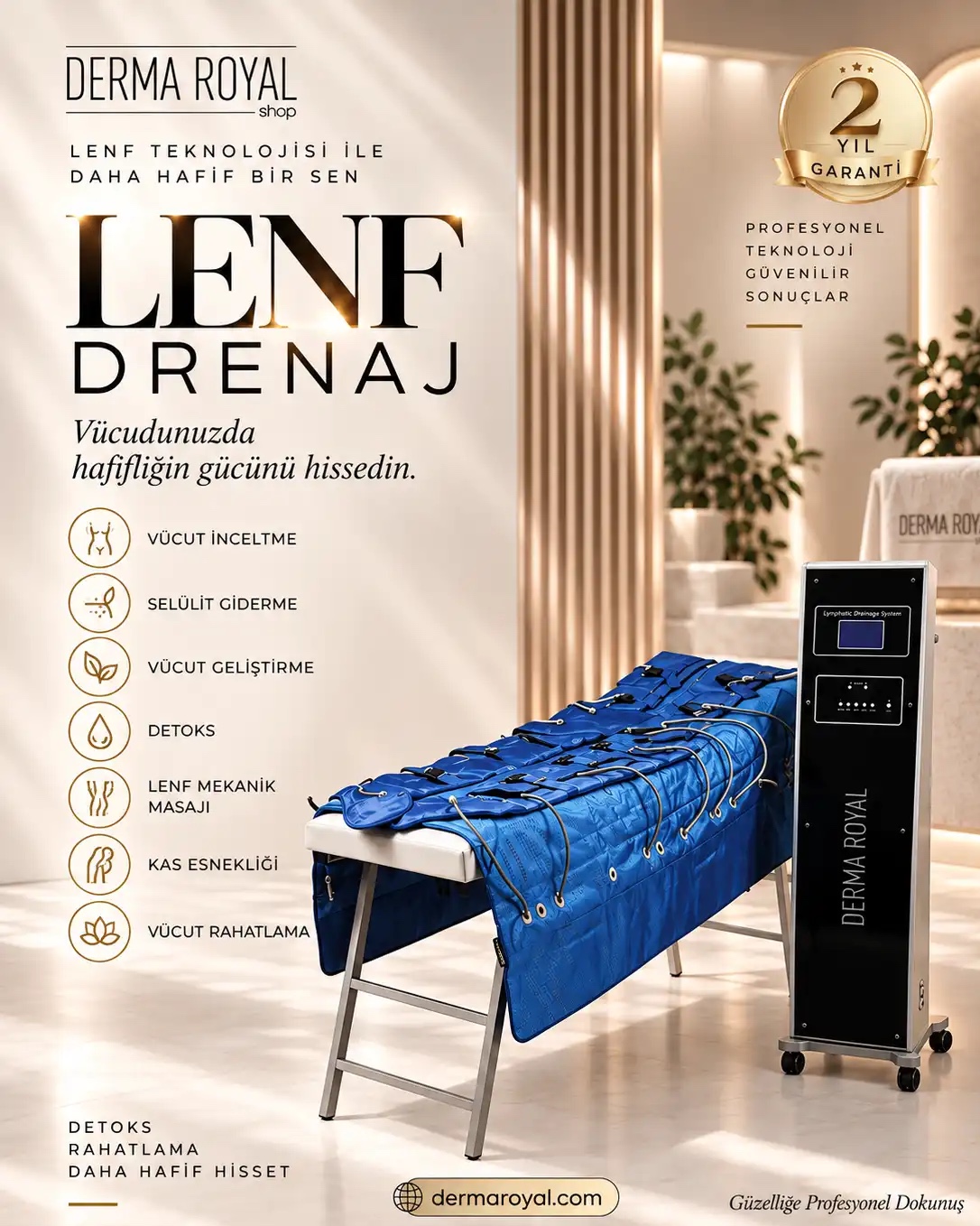 Lenf Drenaj Profesyonel Basınçlı Vücut Bakım Sistemi